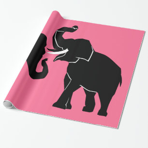 Papier Cadeau Couple éléphant Couple Couleurs personnalisées Env