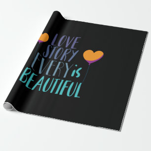Papier Cadeau Couple Gift Love Histoire Est Belle