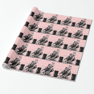 Papier Cadeau Coureur de baril au coeur