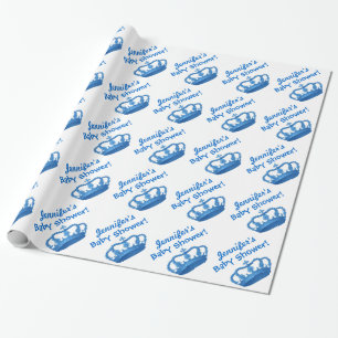 Papier Cadeau Couronne bleue nommée faite sur commande 1 de baby