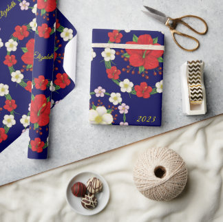 Papier Cadeau couronne de fleurs. B RH&YF