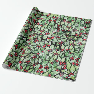 Papier Cadeau Couronne sacrée de Noël festive
