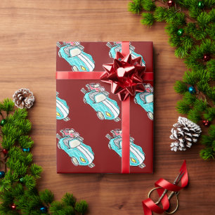 Papier Cadeau Course de voitures à crémaillère