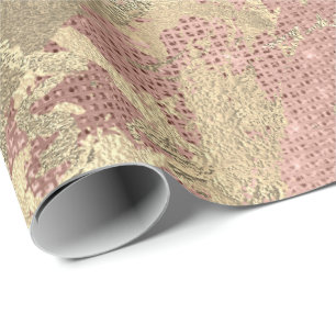 Papier Cadeau Courses de marbre en métal de paillette de