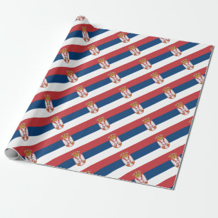 Papier Cadeau Coût bas ! Drapeau de la Serbie