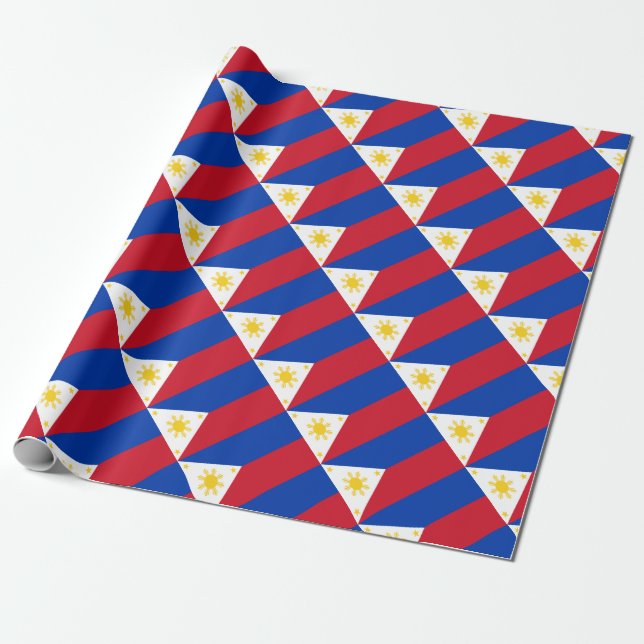 Papier Cadeau Coût bas ! Drapeau de Philippines (Déroulé)