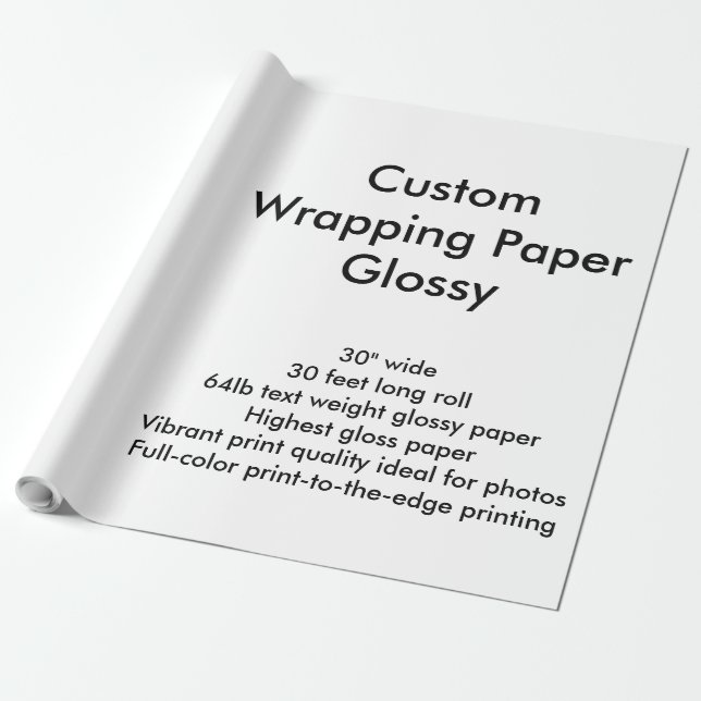 Papier Cadeau Coutume 30' petit pain brillant de papier (Déroulé)