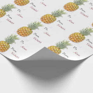 Papier Cadeau Coutume d'ananas à et du nom