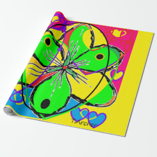 Papier Cadeau Couverture cadeau design fantaisie que Couleurs lu