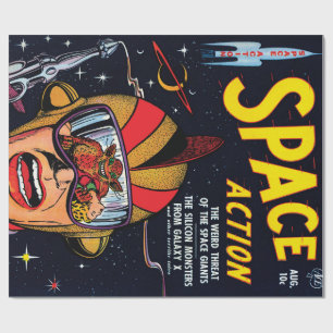 Papier Cadeau Couverture de livre de bande dessinée de science-f