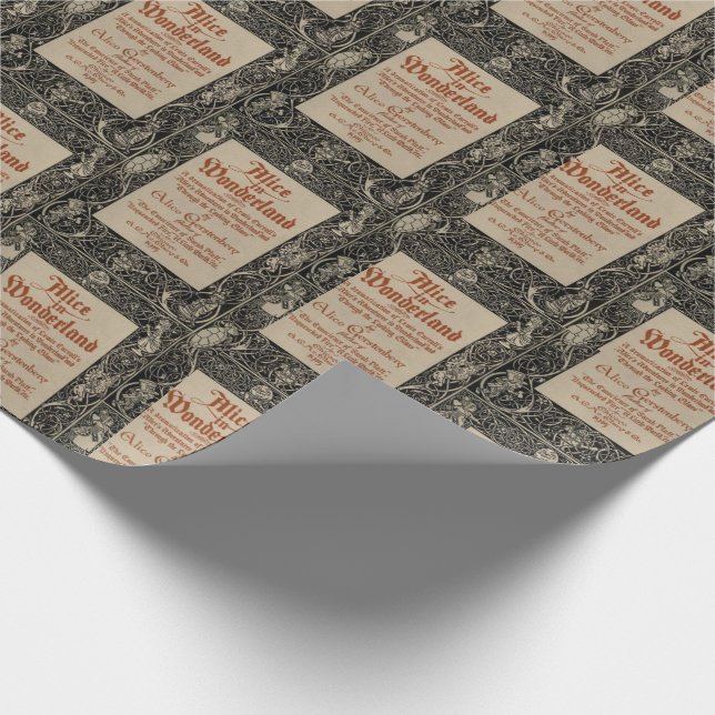 Papier Cadeau Couverture du livre Alice au pays des merveilles  (Coin)