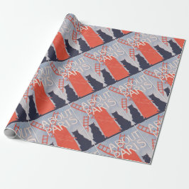 Papier Cadeau Couverture vintage du livre de Paris