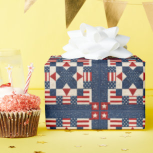 Papier Cadeau Couvre-lit américain étoilé patriotique