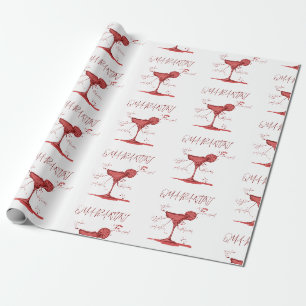Papier Cadeau Covid Social Distances Amusant Quarantini Martini