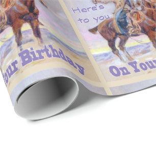 Papier Cadeau Cowboy occidental sur l'enveloppe de cadeau de