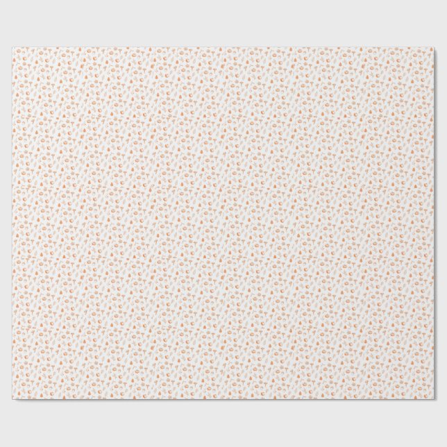 Papier Cadeau Cozy Autumn Pattern (Plat)