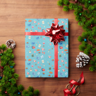 Papier Cadeau Cozy Christmas Book Gift Wrapping Paper