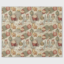 Cozy Christmas Cabin Wrapping Paper