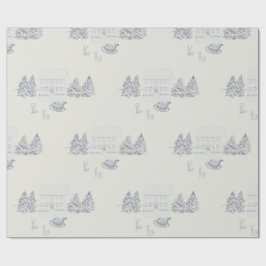 Papier Cadeau Cozy New England Christmas Home