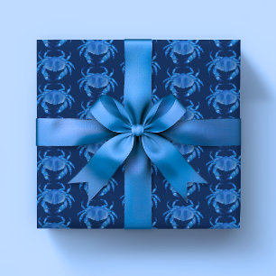 Papier Cadeau Crabe Bleu motif Océan