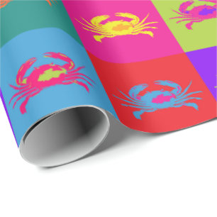 Papier Cadeau Crabes pop art