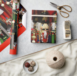 Papier Cadeau Crackers Sages Casse-Noisettes Soldats Noël