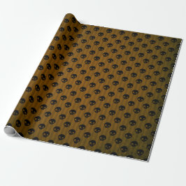 Papier Cadeau Crâne noir gothique victorien vintage Shabby