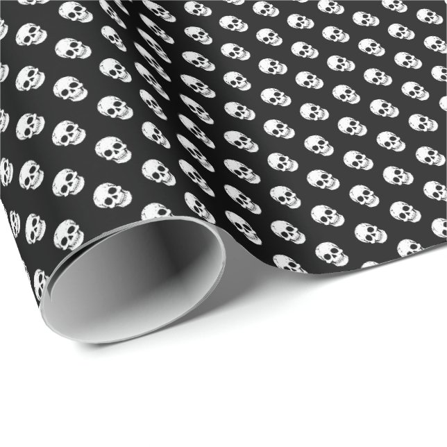 Papier Cadeau Crânes (Coin rond)