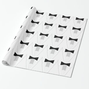 Papier Cadeau Cravate noire Tuxedo