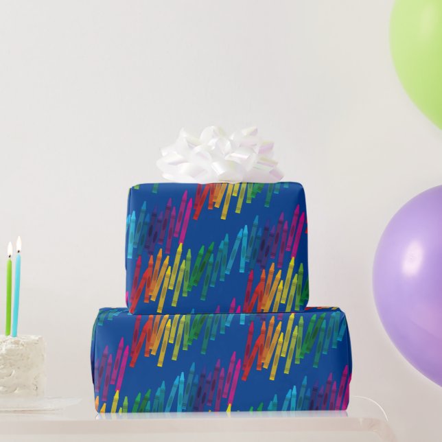 Papier Cadeau Crayons Anniversaire de enfant Party Art joli colo (Cadeaux de fête)