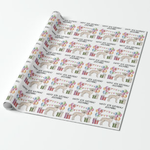 Papier Cadeau Cream Labrador Retriever Lab Chien coloré Annivers