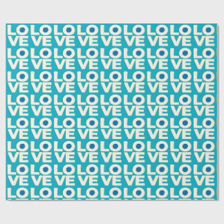 Papier Cadeau Cream LOVE