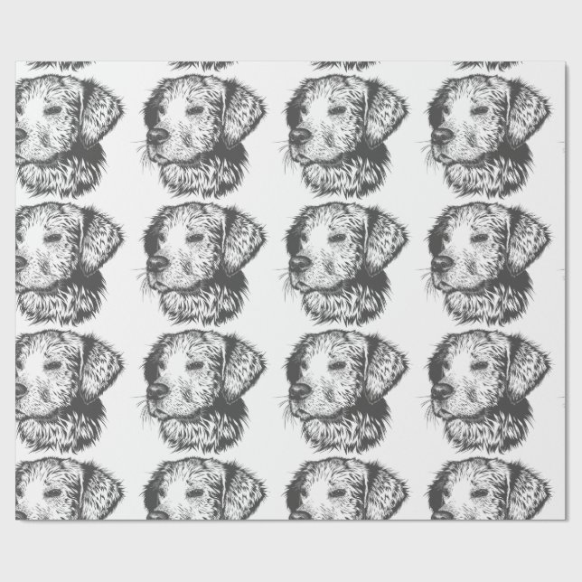 Papier Cadeau Create Your Own Pet Dog Customized (Plat)