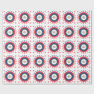 Papier Cadeau Création géométrique audacieuse pour le 4 juillet