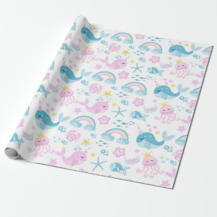 Papier Cadeau Créatures de la mer des bébés