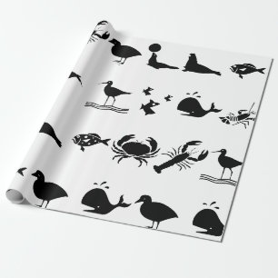 PAPIER CADEAU CRÉATURES MARINES