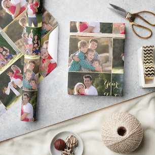 Papier Cadeau Créer 6 Photo Collage Anniversaire Noël Mariage