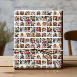 Papier Cadeau Créer un collage photo personnalisé avec 18 photos