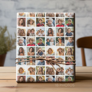 Papier Cadeau Créer un collage photo personnalisé avec 18 photos