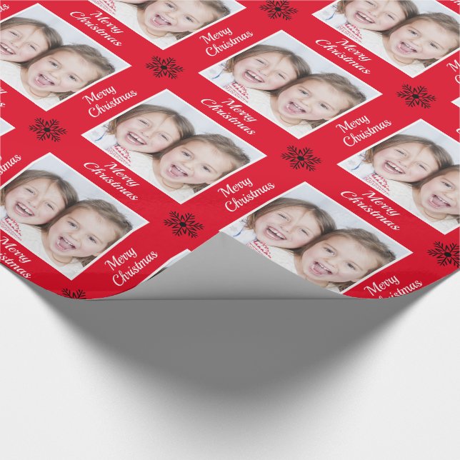 Papier Cadeau Créer votre propre photo de Noël (Coin)