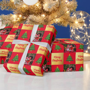 Papier Cadeau Créer votre propre photo Joyeux script de Noël