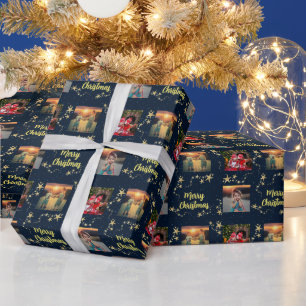 Papier Cadeau Créer votre propre photo Joyeux script de Noël