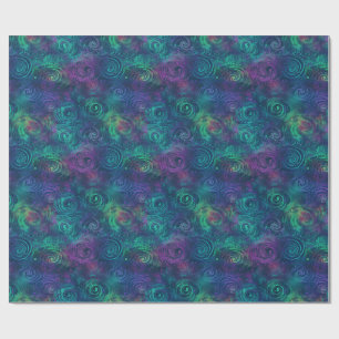 Papier Cadeau Créez vos propres spirales magiques violettes vert