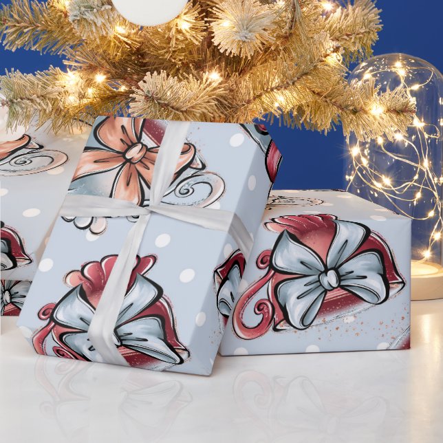 Papier Cadeau Créez vos propres tasses de thé et vaches (Vacances)