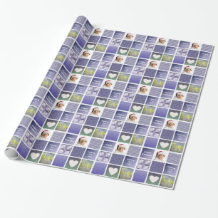 Papier Cadeau Créez votre propre collection de photos violet