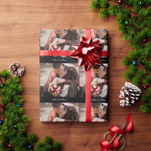 Papier Cadeau Créez votre propre photo (Cadeau de vacances)