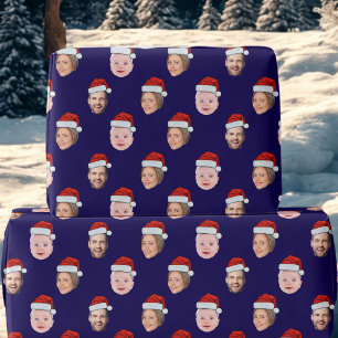 Papier Cadeau Créez Votre Propre Visage de Chapeau de Père Noël