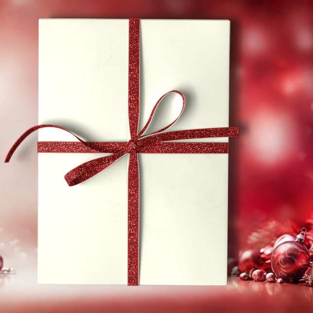 Papier Cadeau Crème de jour de neige solide (Créateur téléchargé)