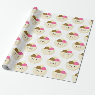 Papier Cadeau Crème glacée Kawaii