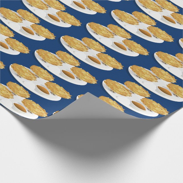 Papier Cadeau Crème sure de compote de pommes de Latkes de (Coin)